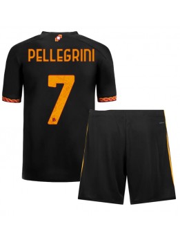 Otroški Nogometna dresi replika AS Roma Lorenzo Pellegrini #7 Tretji 2023-24 Kratek rokav (+ hlače)